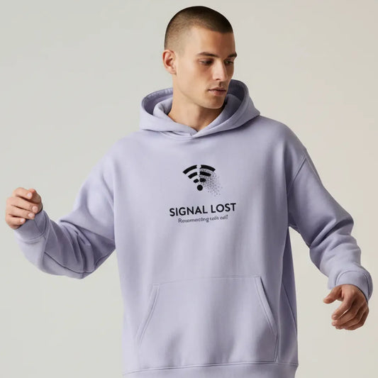 Signal Lost Hoodie: Lavender