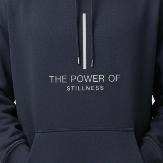 The Power of Stillness Hoodie: Navy Blue