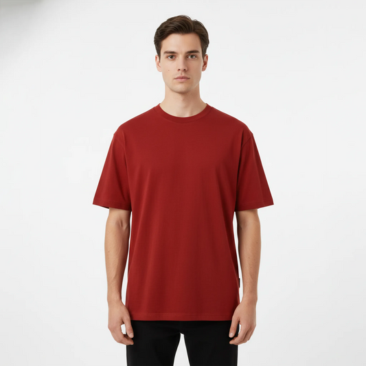 Essential Solid Color Tee: Red