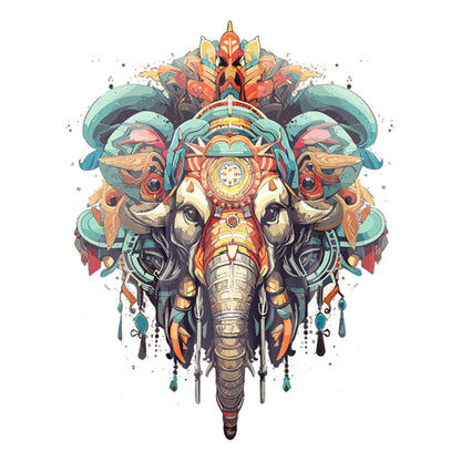 Men's Oversized Bohemian Elephant design T-Shirt