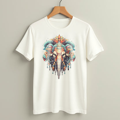 Men's Oversized Bohemian Elephant design T-Shirt