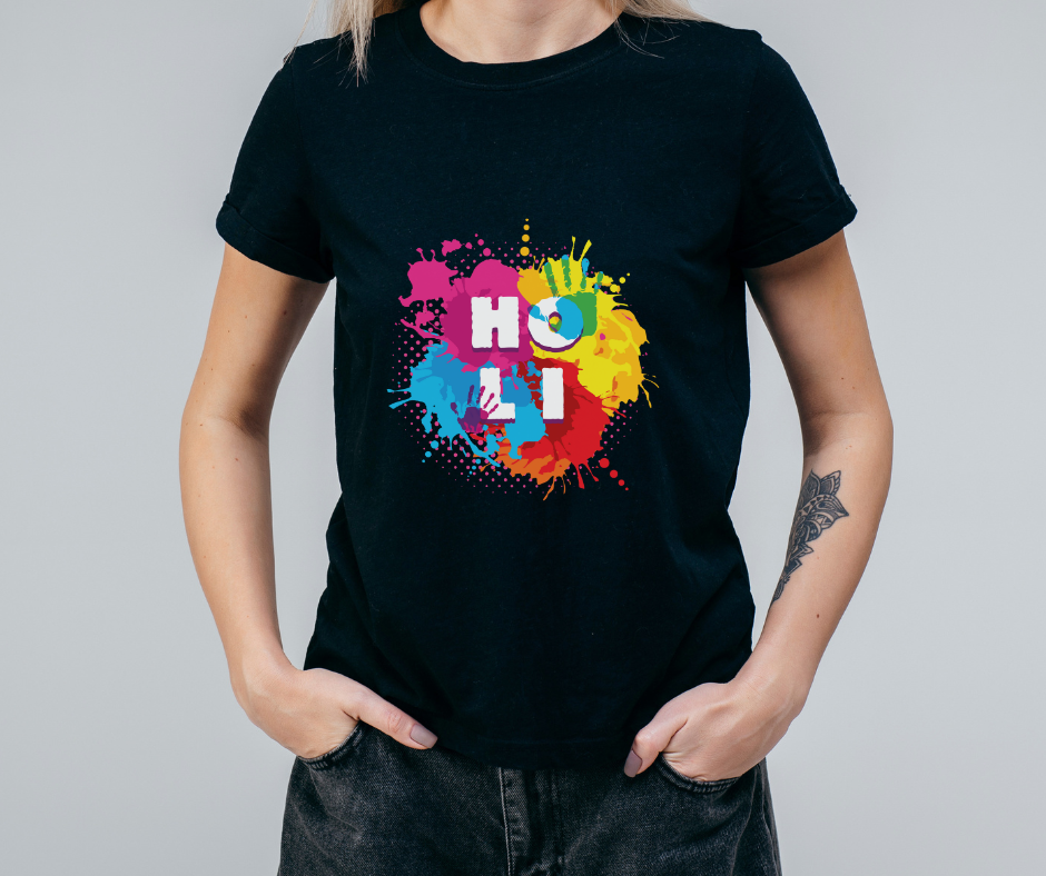 Bright & Playful Holi T-Shirts for Women – Limited Edition