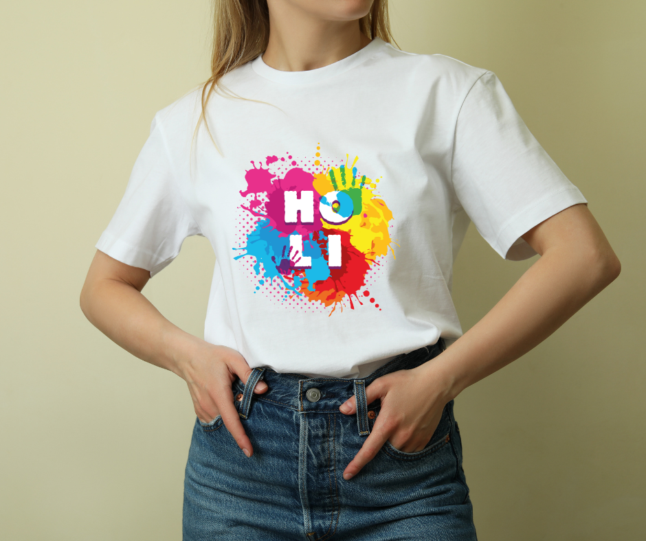 Bright & Playful Holi T-Shirts for Women – Limited Edition