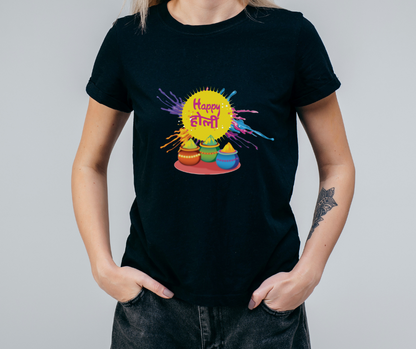 Trendy Holi Tees for Women – Splash into Festive Fun