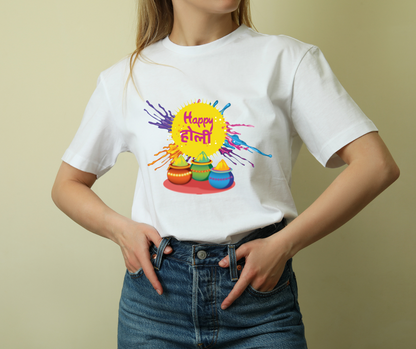 Trendy Holi Tees for Women – Splash into Festive Fun