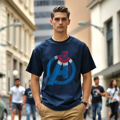 captain america shield star assemble oversized t shirt