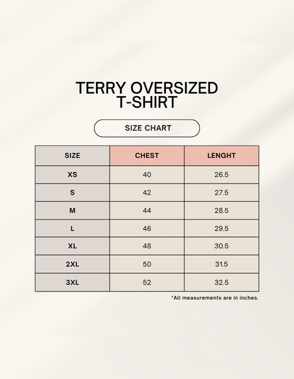 Patience – Minimal Graphic Terry Oversized Tee Menswear