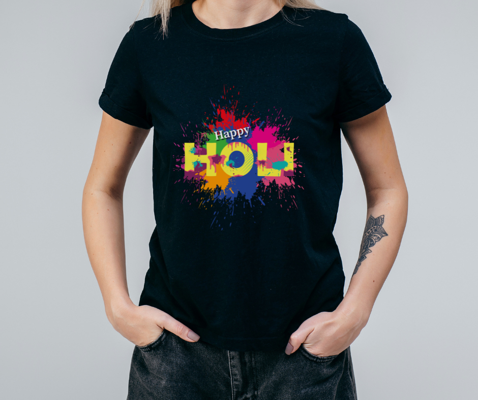 Women’s Festive Holi Tees – Soft, Stylish & Colorful