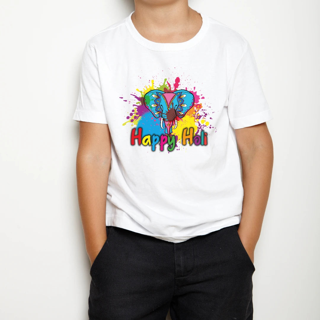 Trendy Holi T-Shirts for Kids – Comfortable & Playful for 8-14 years