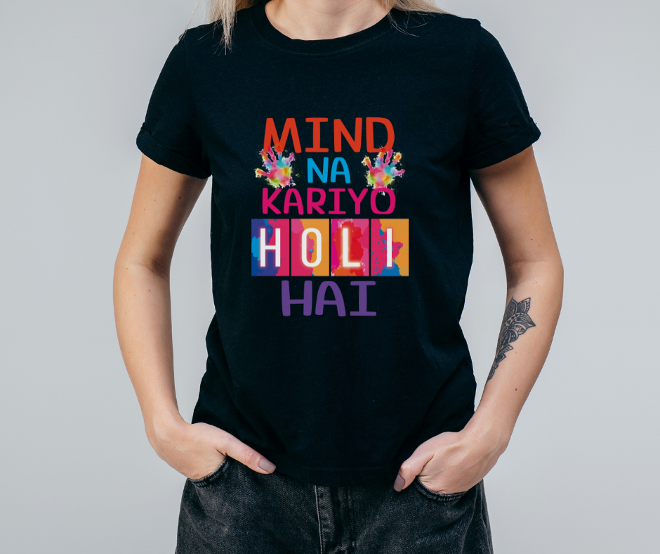 Colorful Holi Festival T-Shirts for Women