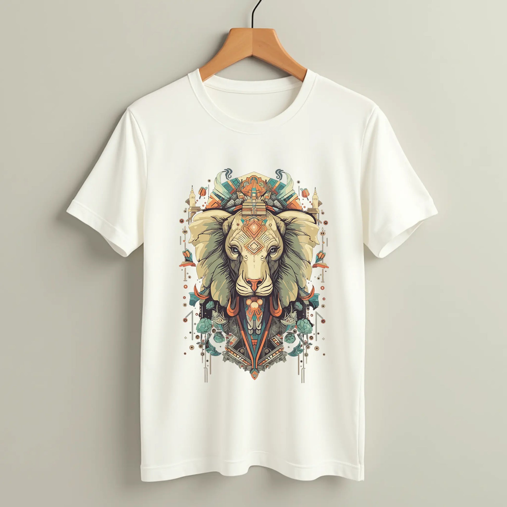 elephant totem mandala oversized graphic t shirt tribal art