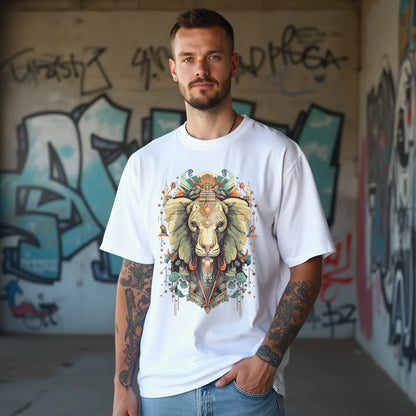 elephant totem mandala oversized graphic t shirt tribal art