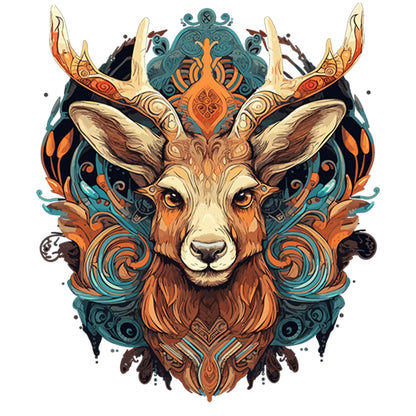 Ethereal Stag Totem | Oversized Fit T-Shirt