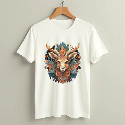 Ethereal Stag Totem | Oversized Fit T-Shirt