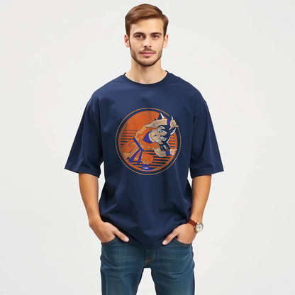 dragon ball goku kamehameha oversized t shirt