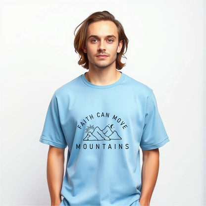faith can move mountains quote oversized t shirt