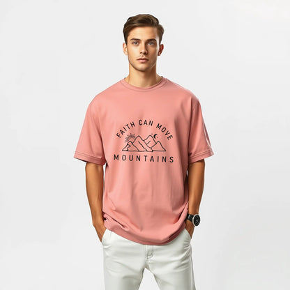 faith can move mountains quote oversized t shirt