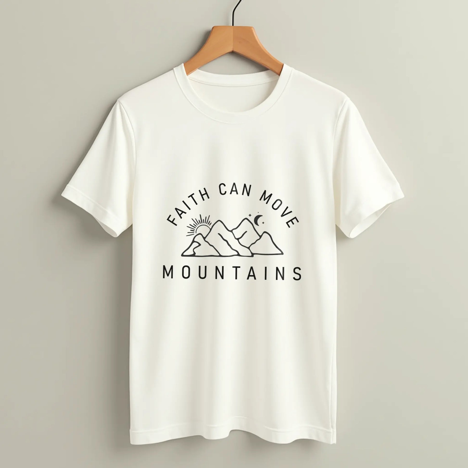 faith can move mountains quote oversized t shirt