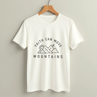 faith can move mountains quote oversized t shirt