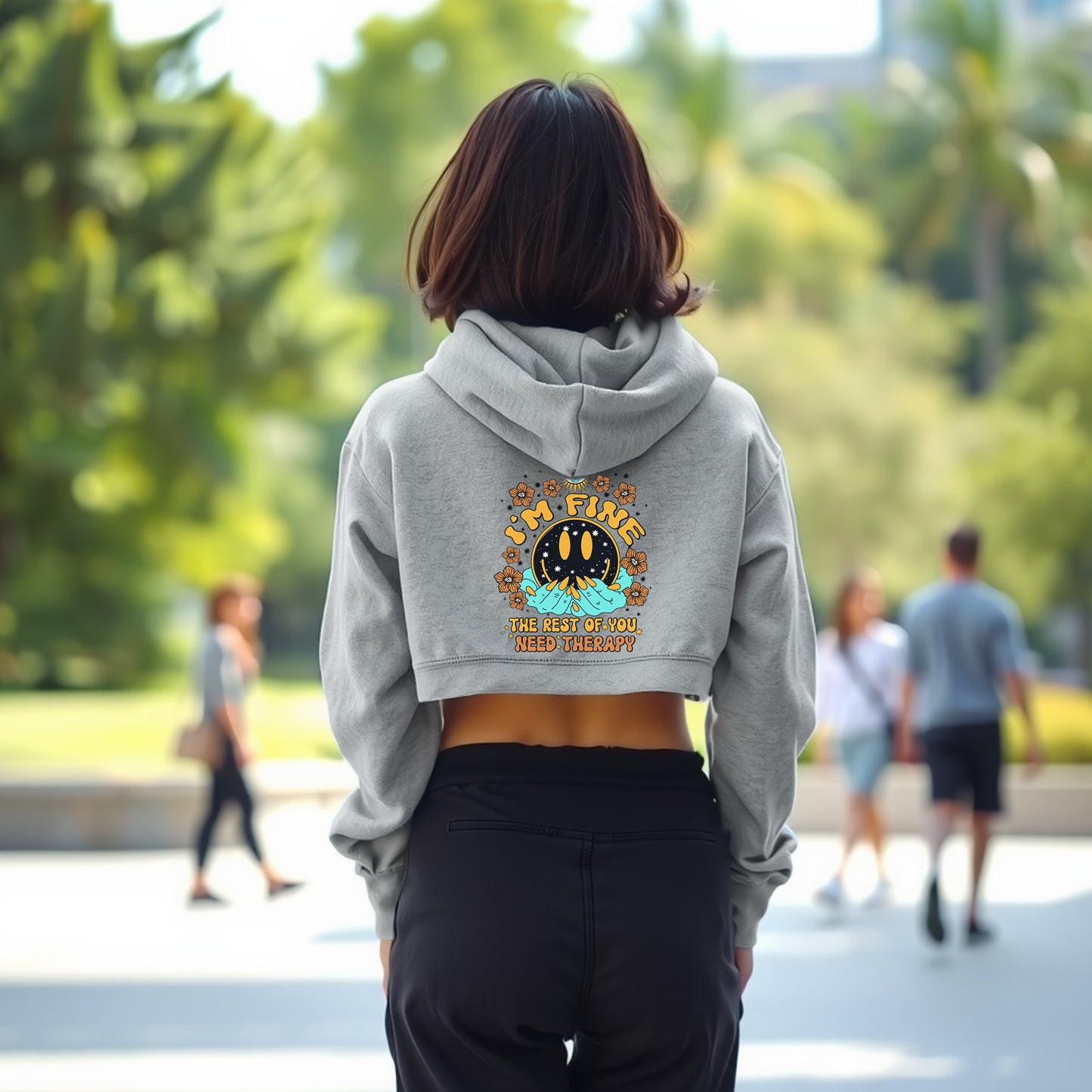 Women’s Motivational Crop Hoodie – Confidence in Every Step