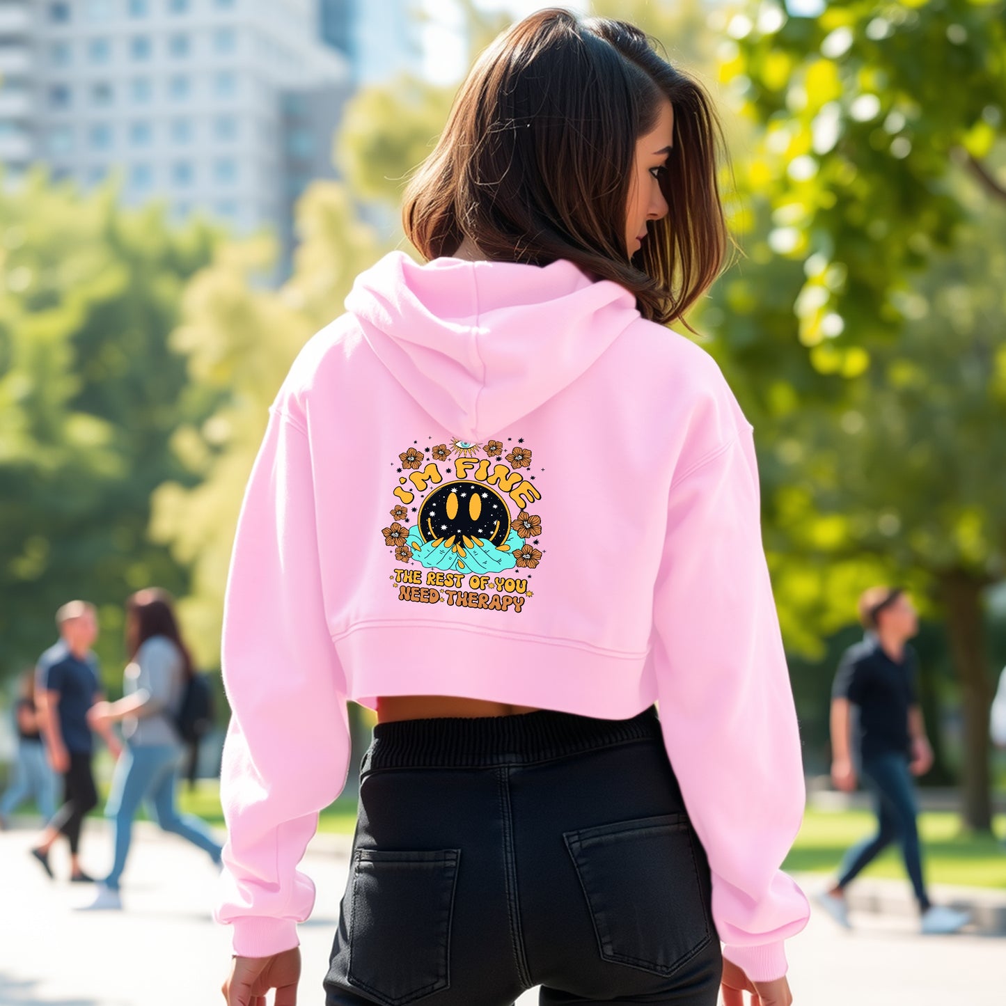 Women’s Motivational Crop Hoodie – Confidence in Every Step