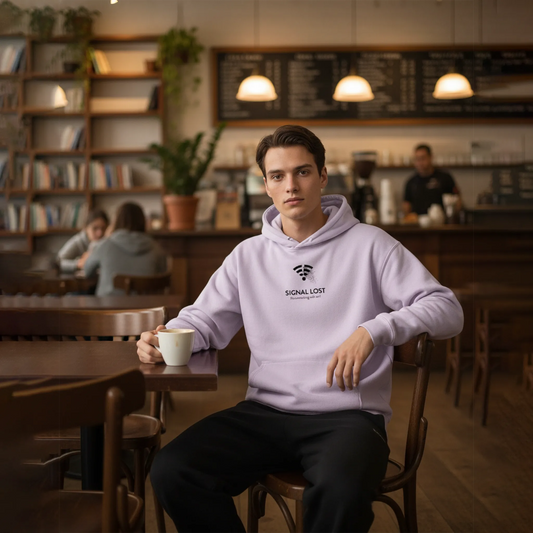 Signal Lost Hoodie: Pink