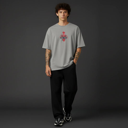 Web Slinger Drip – Abstract Spider Hero Oversized T-Shirt Menswear