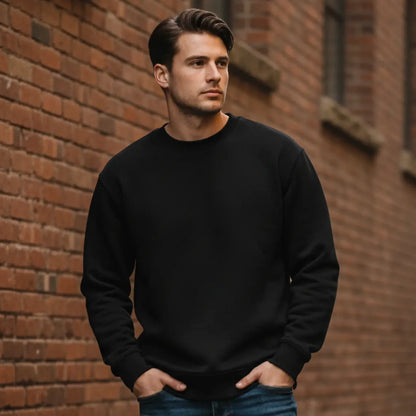 Oversized Core Sweatshirt - Black-Mens Oversized Sweatshirt