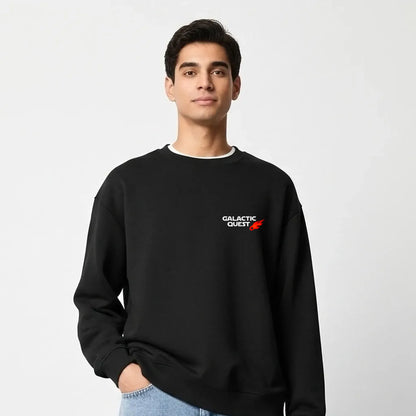 Galactic Quest-Black-Mens Oversized Sweatshirt