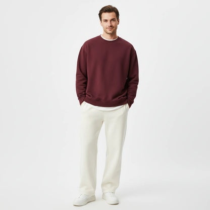 Oversized Core Sweatshirt - Maroon-Mens Oversized Sweatshirt