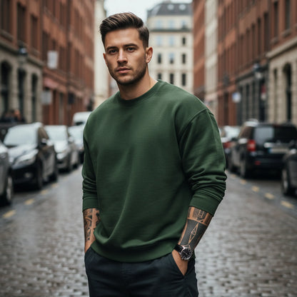 Oversized Core Sweatshirt - Green-Mens Oversized Sweatshirt