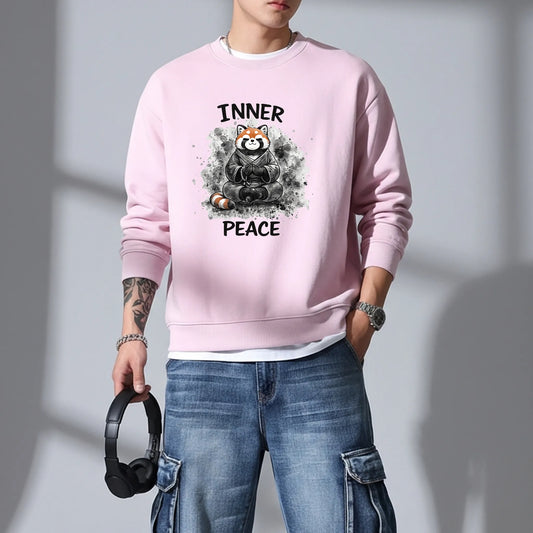 Inner Peace-Pink-Mens Oversized Sweatshirt