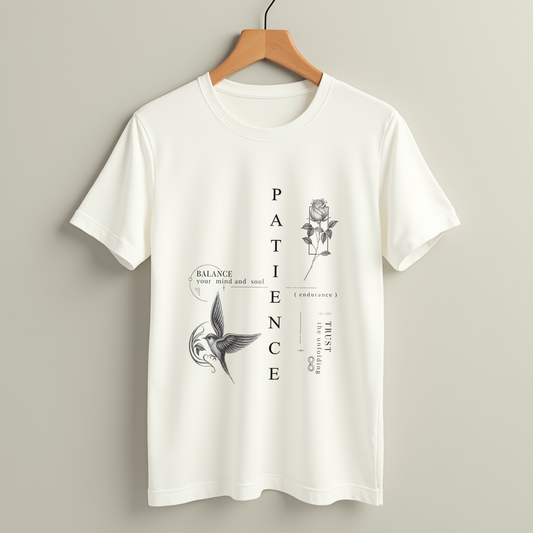 Patience – Minimal Graphic Terry Oversized Tee Menswear