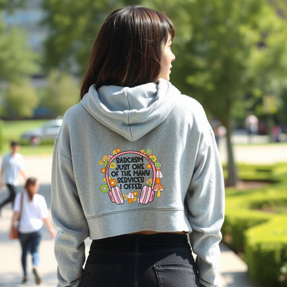 Trendy Motivational Crop Hoodie for Women – Wear Your Power
