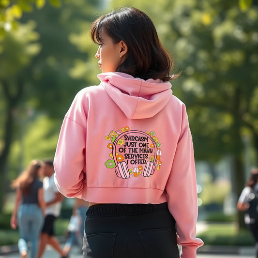 Trendy Motivational Crop Hoodie for Women – Wear Your Power