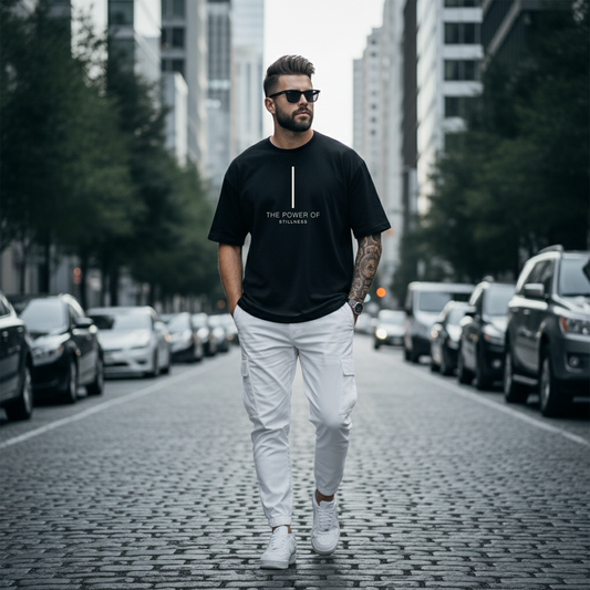 The Power of Stillness Oversized T-Shirt – Zen Collection Menswear