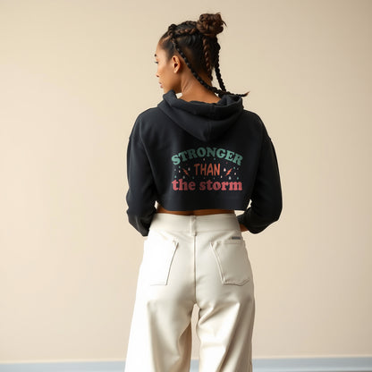 Motivational Quote Crop Hoodie – Elevate Your Energy