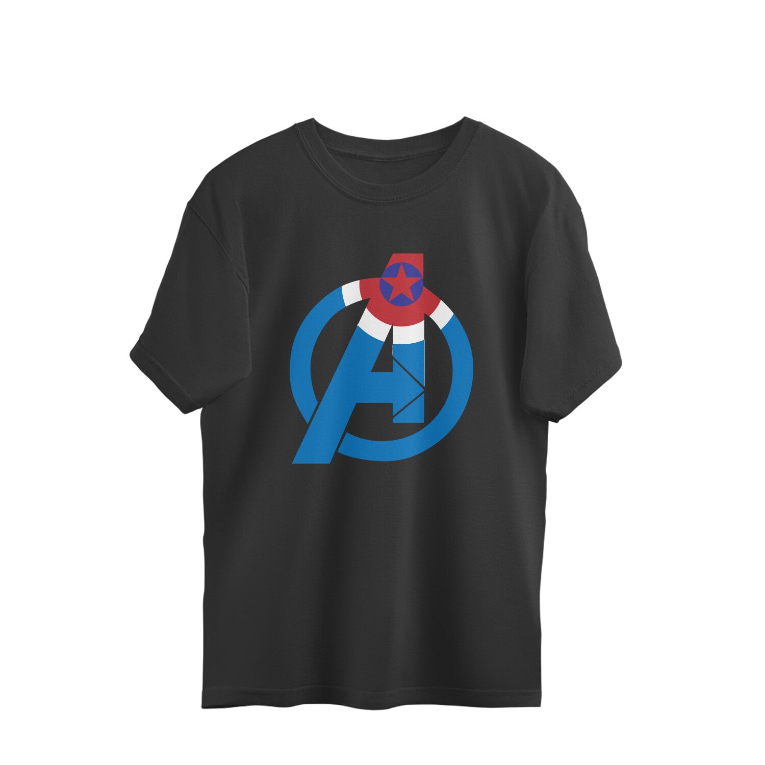 captain america shield star assemble oversized t shirt