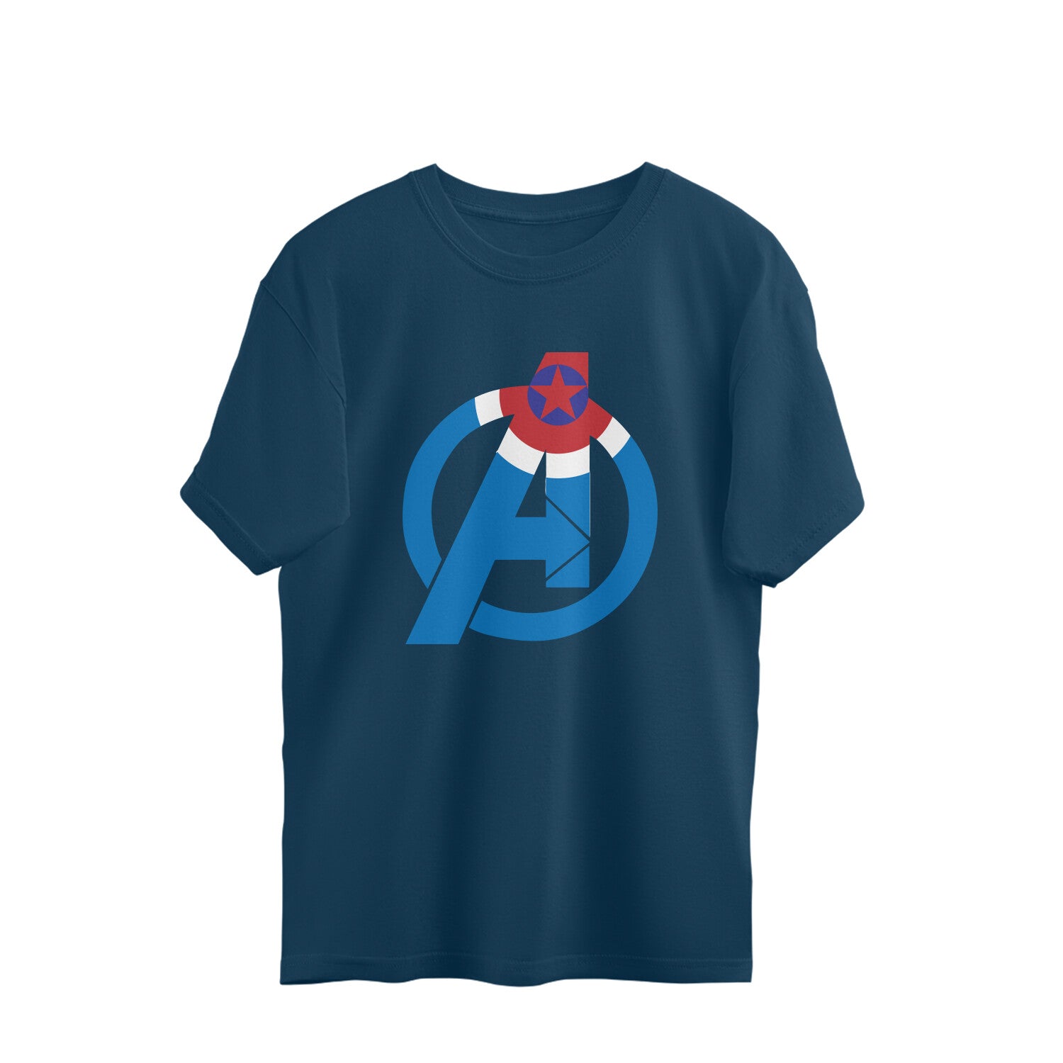 captain america shield star assemble oversized t shirt