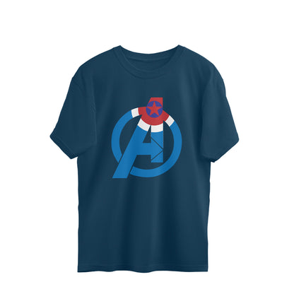 captain america shield star assemble oversized t shirt