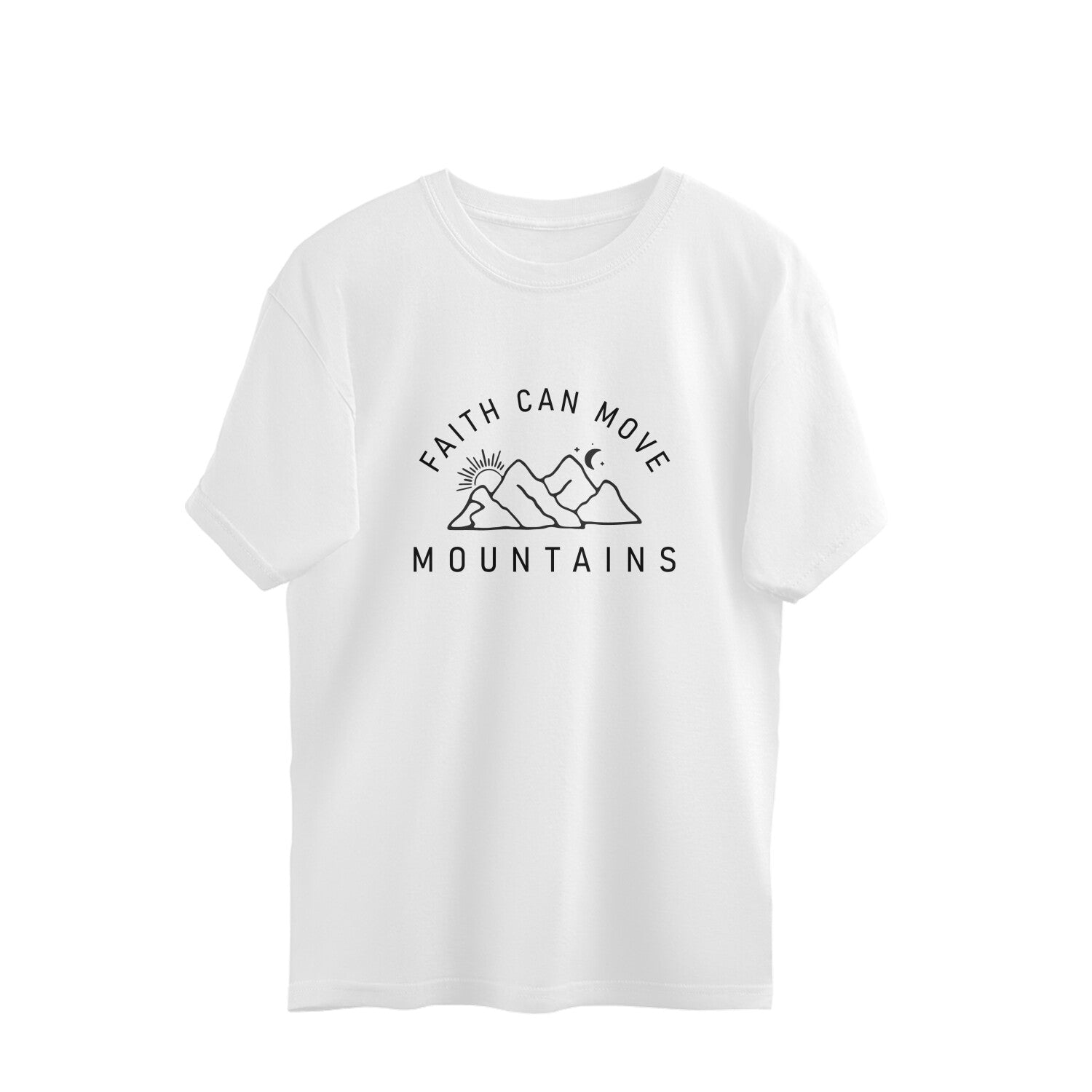 faith can move mountains quote oversized t shirt