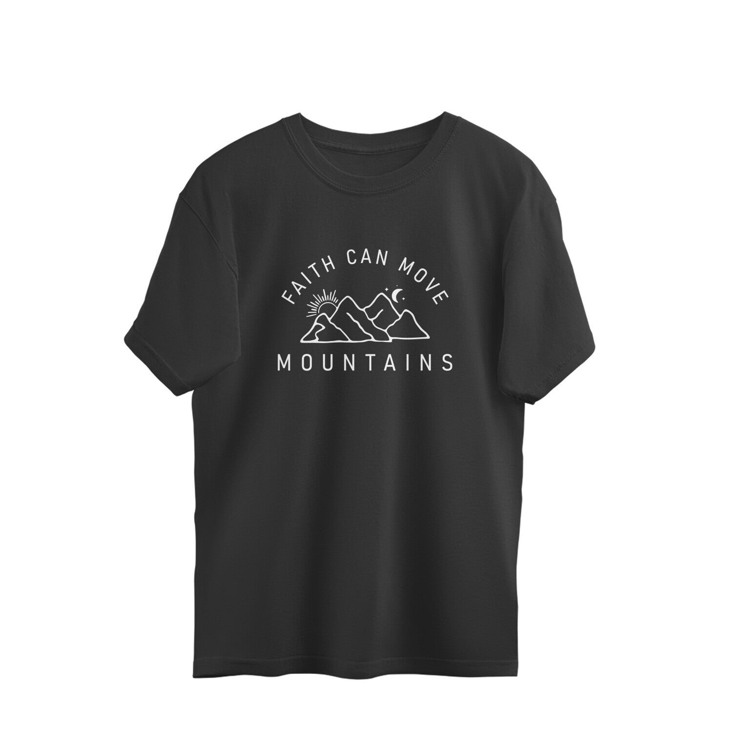 faith can move mountains quote oversized t shirt