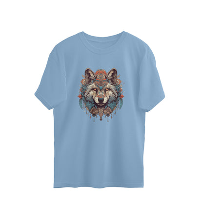 wolf totem mandala oversized graphic t shirt tribal art