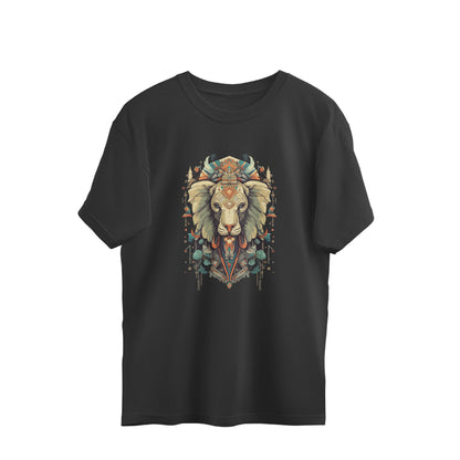 elephant totem mandala oversized graphic t shirt tribal art