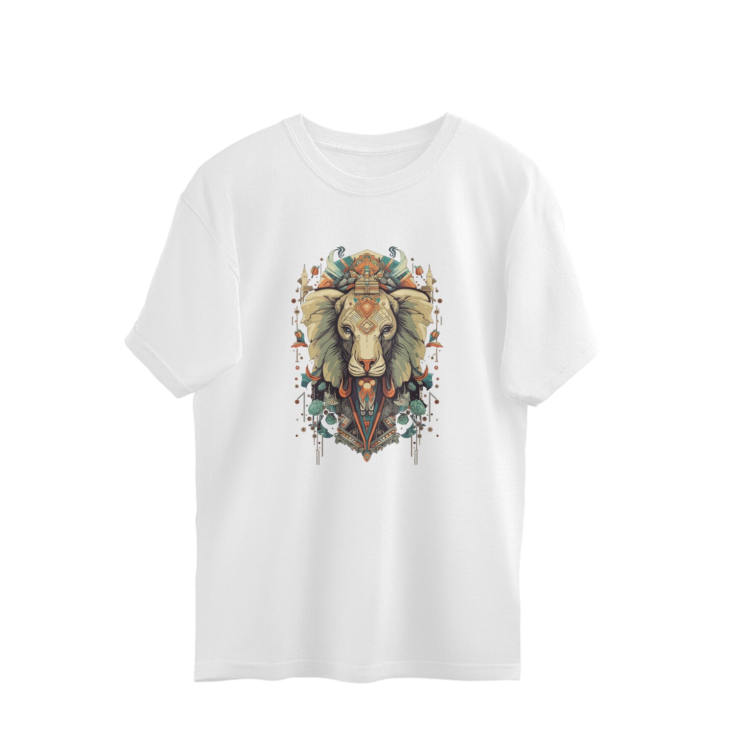 elephant totem mandala oversized graphic t shirt tribal art