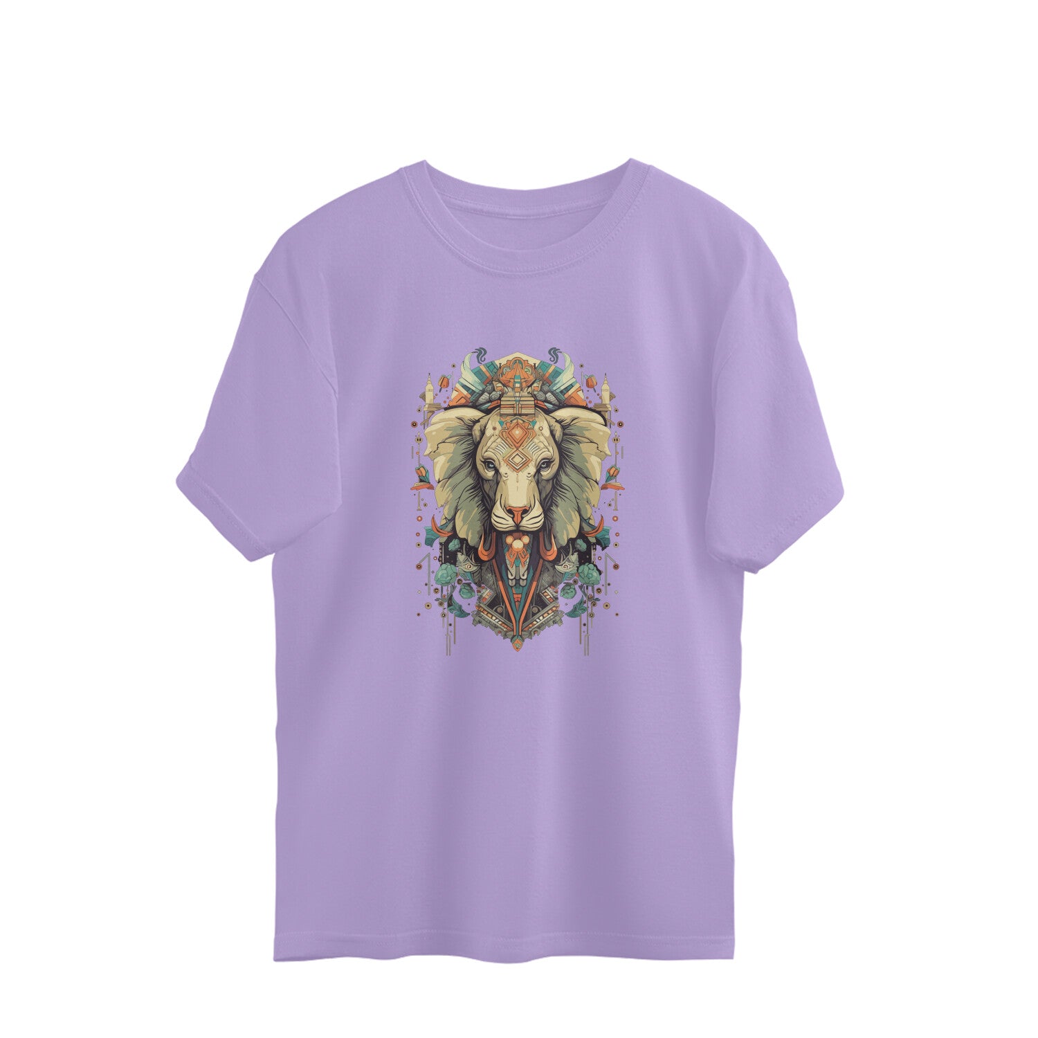 elephant totem mandala oversized graphic t shirt tribal art
