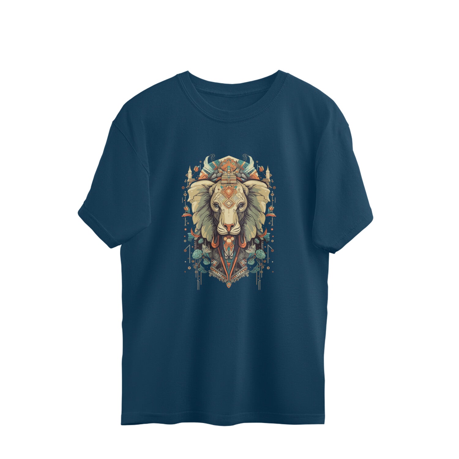 elephant totem mandala oversized graphic t shirt tribal art